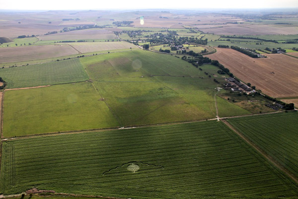 Avebury Avenue, Wiltshire crop circle, aerial photo 14